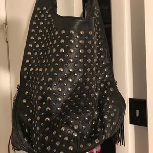 Black studded purse